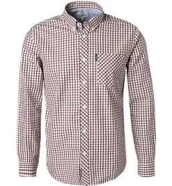 Ben Sherman Hemd, Regular Fit, Popeline, Rot Kariert