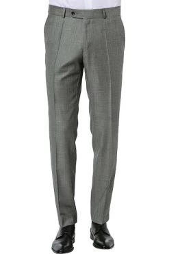 CARL GROSS Hose, Schurwolle, Taupe Meliert