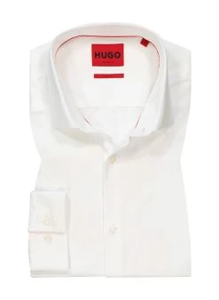 Hugo Hemd, Extra Slim Fit, Popeline, Weiß