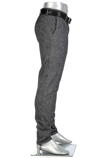 Alberto Hose Rob, Slim Fit, Baumwolle, Grau Meliert – Bild 4
