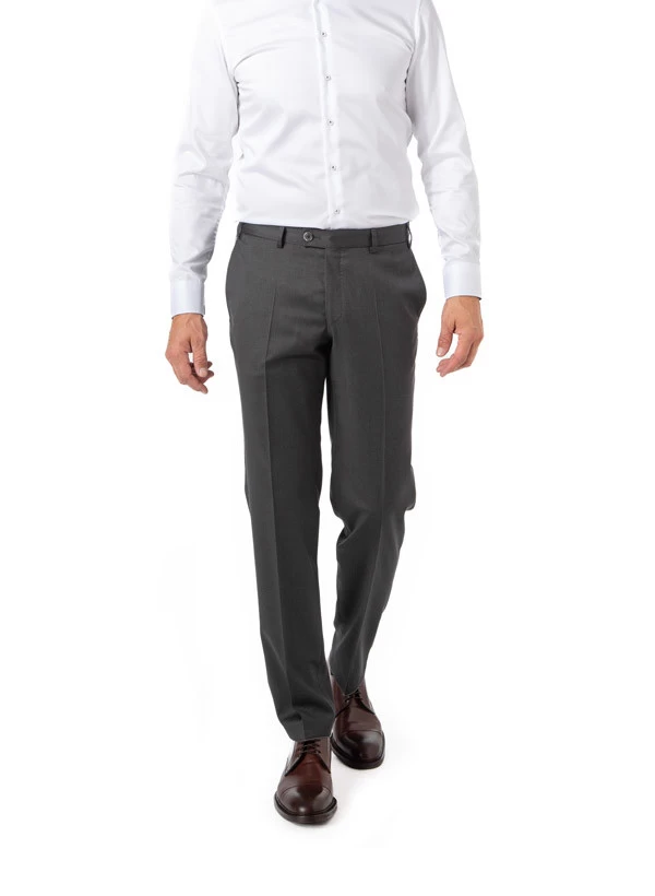 Hose Piacenza, Regular Fit, Schurwolle Super120, Anthrazit