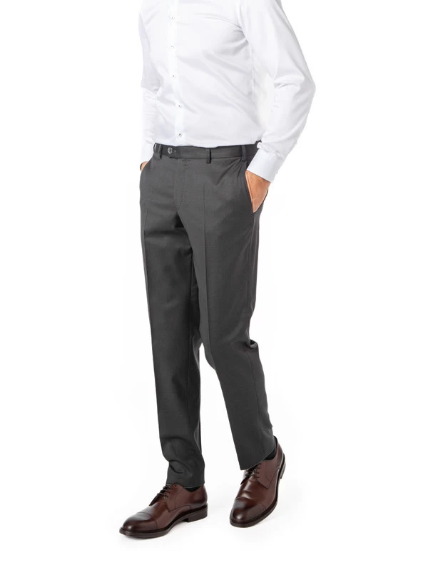 Hose Piacenza, Regular Fit, Schurwolle Super120, Anthrazit – Bild 4
