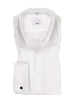 Seidensticker Hemd, Shaped Fit, Popeline, Weiß