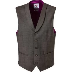 Weste, Schurwolle, Braun