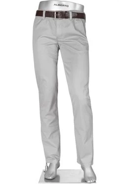 Alberto Chino Lou, Regular Fit, Baumwolle, Hellgrau