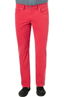 Hose, Modern Fit, Baumwolle, Rot