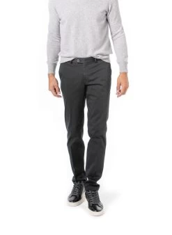 Chino Tilo, Slim Fit, Supima Baumwolle, Schwarz