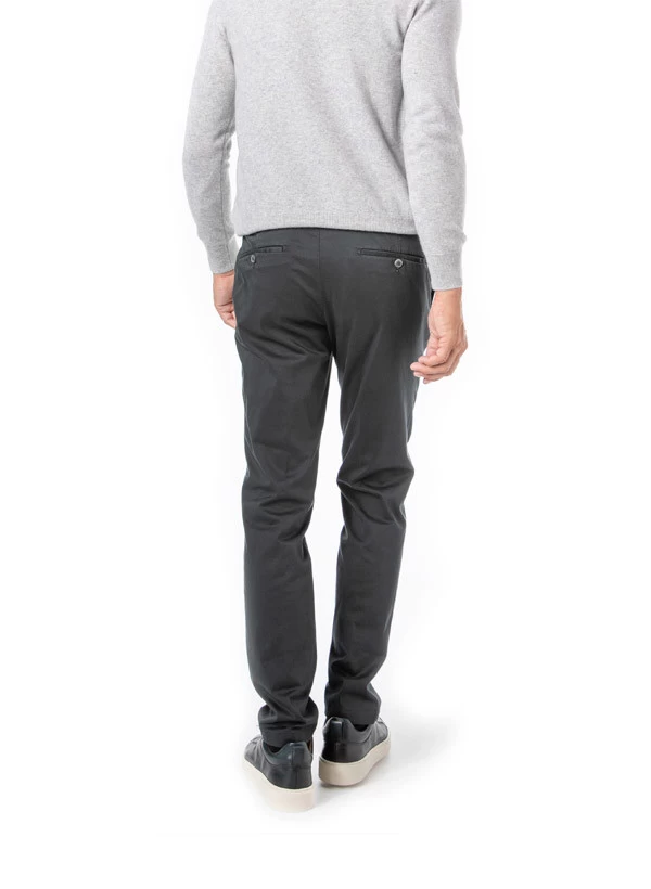 Chino Tilo, Slim Fit, Supima Baumwolle, Schwarz – Bild 3