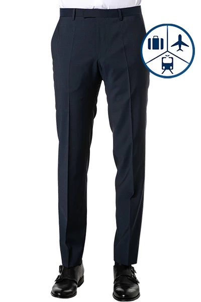 Baldessarini Reise-Hose, Schurwolle, Marine