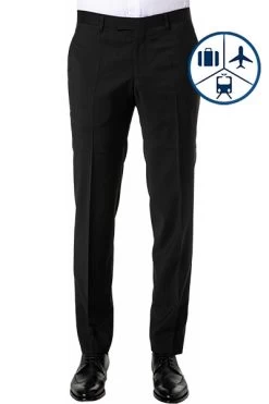 Baldessarini Reise-Hose, Schurwolle, Schwarz