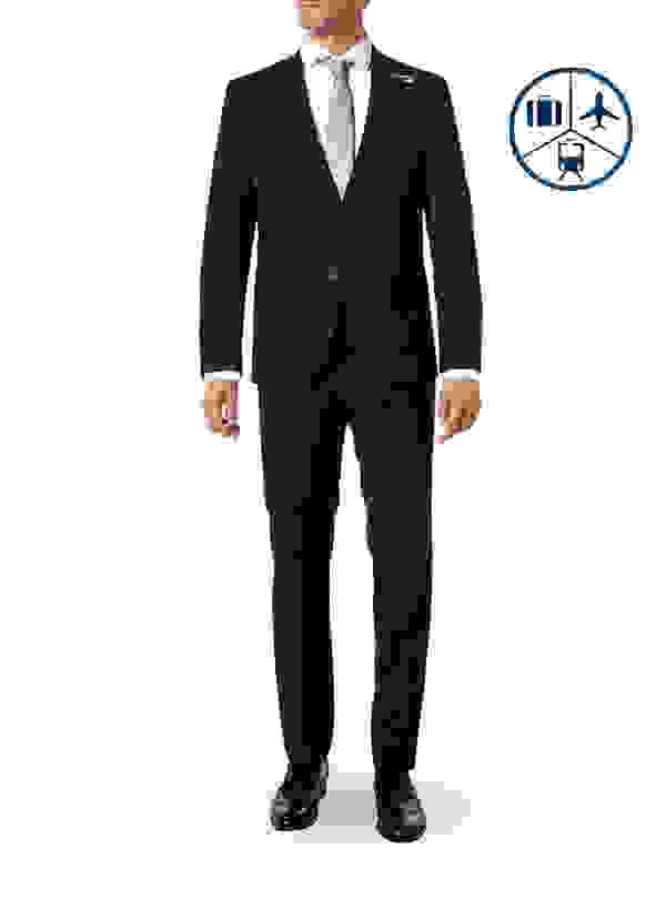 Baldessarini Reise-Anzug, Modern Fit, Schurwolle, Schwarz – Bild 9