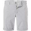 Bermudashorts Pisa, Regular Fit, Baumwolle, Silber Gestreift