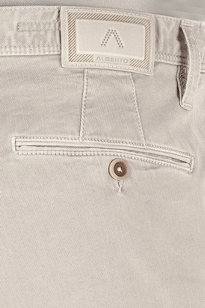 Alberto Hose Rob, Slim Fit, Baumwolle T400®, Hellgrau – Bild 2