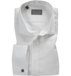 Hemd, Slim Fit, Baumwolle, Wollweiß