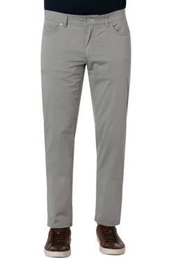 BRAX Hose Cadiz, Baumwolle, Hellgrau Meliert