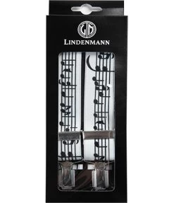 Hosenträger, Wollweiß-schwarz Gemustert