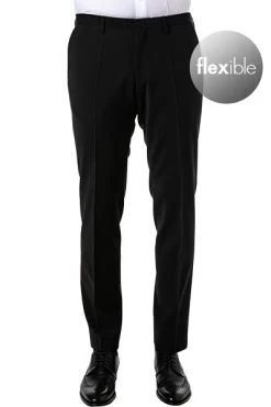 ROY ROBSON Hose, Extra Slim Fit, Schurwolle, Schwarz
