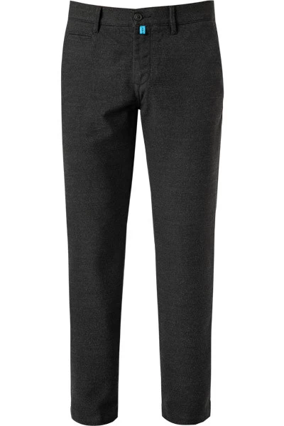 Pierre Cardin Hose Lyon, Modern Fit, Flanell, Schwarz Meliert – Bild 2