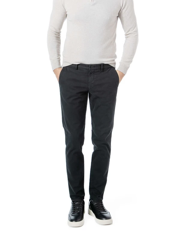 Chino Thiago, Slim Fit, Baumwolle, Schwarz