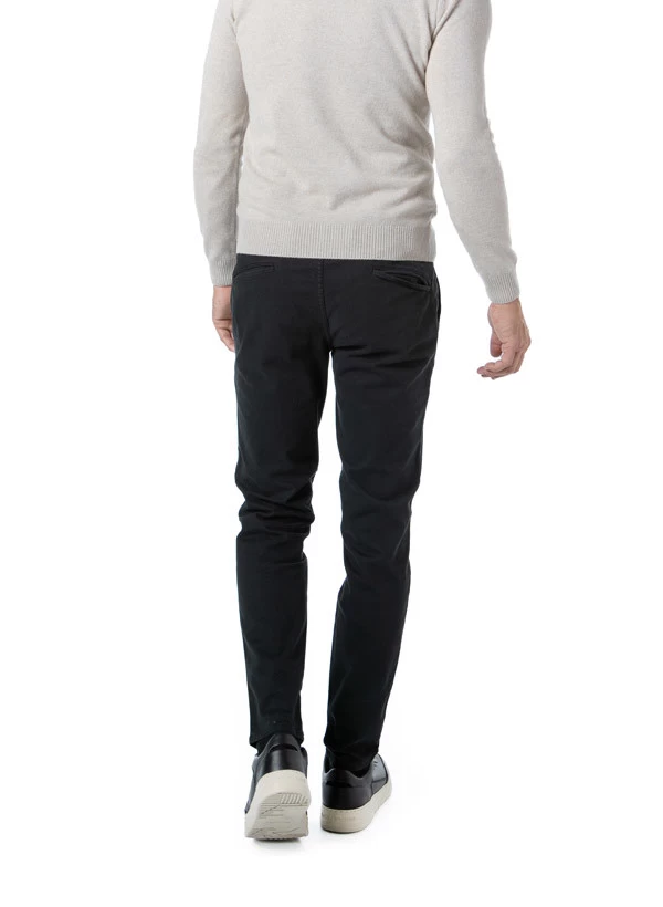 Chino Thiago, Slim Fit, Baumwolle, Schwarz – Bild 4