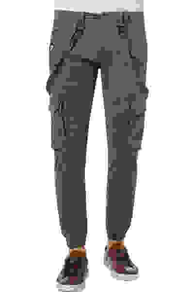 Alpha Industries Carghose, Baumwolle Mit Hosenträger, Dunkeloliv – Bild 5