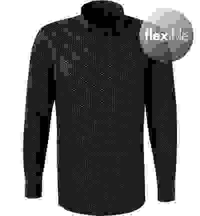 OLYMP Hemd, Super Slim Fit, Jersey Geruchshemmend, Schwarz Gemustert – Bild 5