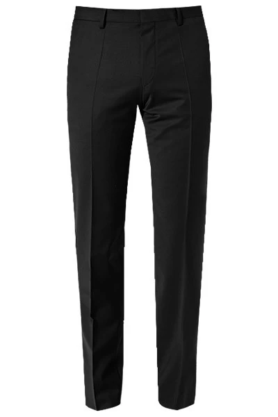 Hugo Hose, Extra Slim Fit, Schurwoll-Stretch, Schwarz – Bild 2