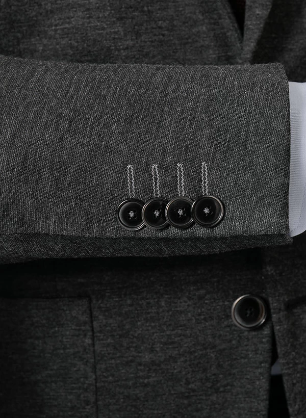 Digel Anzug, Modern Fit, Jersey Waschbar, Asphaltgrau Meliert – Bild 8