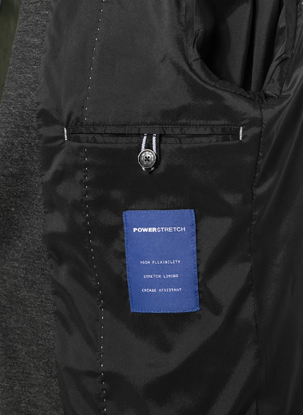 Digel Anzug, Modern Fit, Jersey Waschbar, Asphaltgrau Meliert – Bild 5