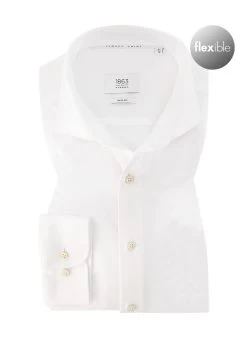 Eterna Hemd, Slim Fit, Jersey CO2-Neutral, Weiß