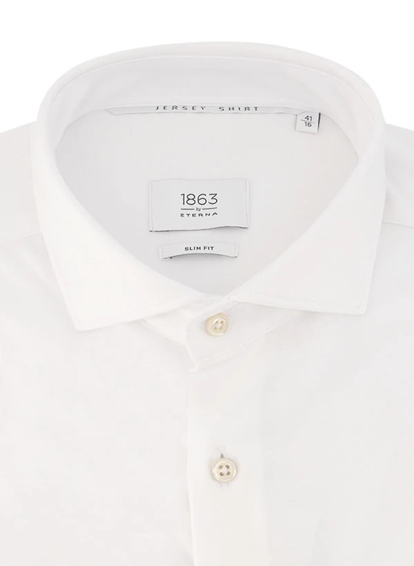 Eterna Hemd, Slim Fit, Jersey CO2-Neutral, Weiß – Bild 2