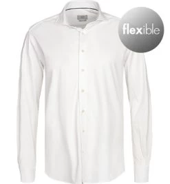 Eterna Hemd, Modern Fit, Jersey CO2-Neutral, Weiß