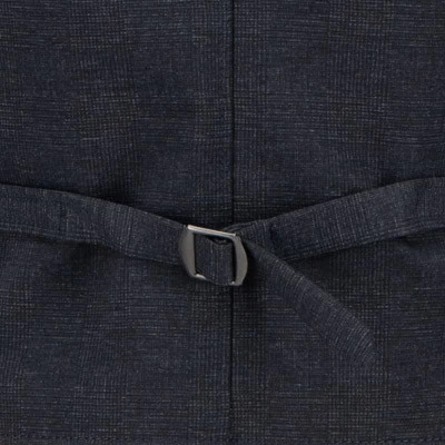 Weste, Slim Fit, Mikrofaser, Dunkelblau Meliert – Bild 3