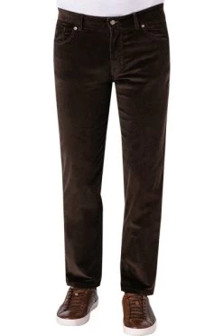 Hose Parker, Regular Fit, Cord, Dunkelbraun
