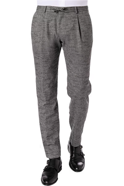 Daniel Hechter Bundfaltenhose, Modern Fit, Wolle, Grau Meliert