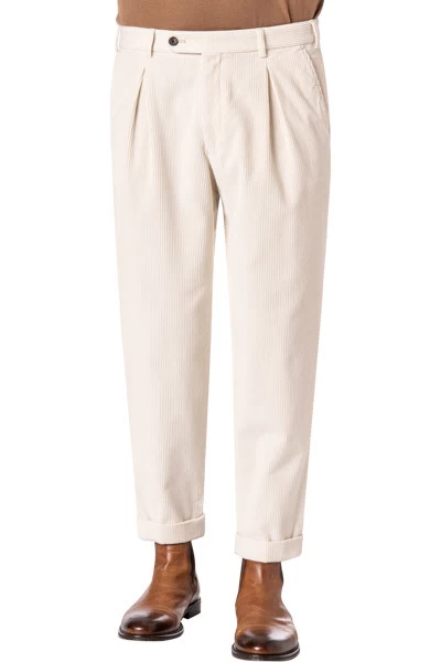 Hose Verona-U, Cord, Wollweiß
