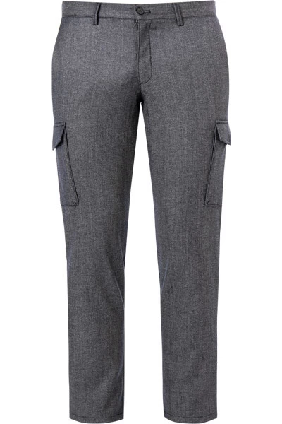 Cargohose Victor C, Schurwolle Waschbar, Dunkelblau Meliert – Bild 2