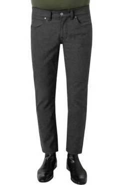 Hose, Modern Fit, Baumwolle, Grau Meliert