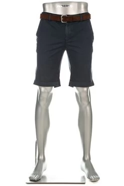 Alberto Bermudashorts, Slim Fit, Baumwolle, Navy