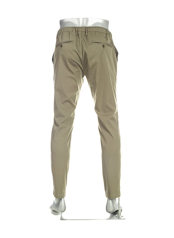 Alberto Hose Jump, Slim Fit, Baumwolle, Militarygrün – Bild 3