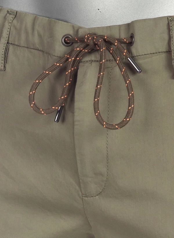 Alberto Hose Jump, Slim Fit, Baumwolle, Militarygrün – Bild 5