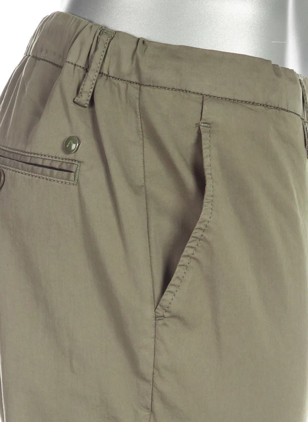 Alberto Hose Jump, Slim Fit, Baumwolle, Militarygrün – Bild 2