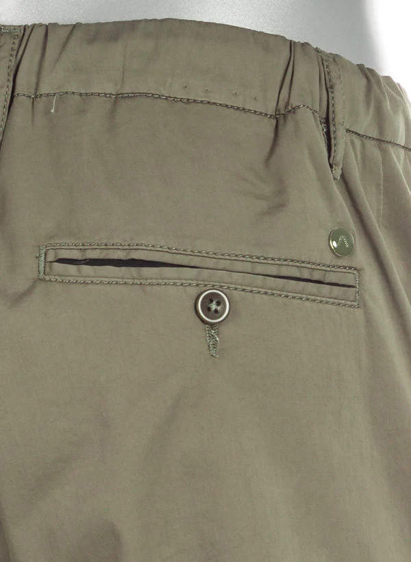 Alberto Hose Jump, Slim Fit, Baumwolle, Militarygrün – Bild 6