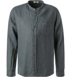 Hemd, Reines Leinen, Schwarz