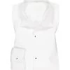 Frackhemd, Baumwolle, Extra Langer Arm, Weiß