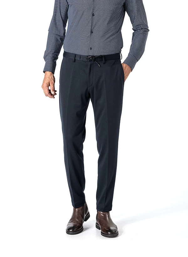 ROY ROBSON Hose, Slim Fit, Jersey, Navy