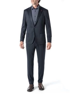 ROY ROBSON Anzug, Slim Fit, Jersey Halbgefüttert, Navy