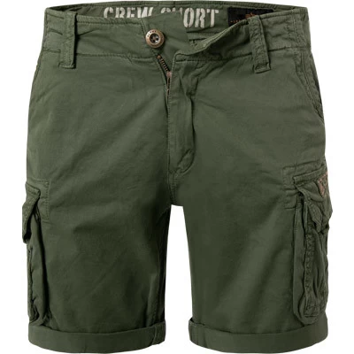 Alpha Industries Cargoshorts, Slim Fit, Baumwolle, Grün