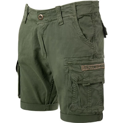 Alpha Industries Cargoshorts, Slim Fit, Baumwolle, Grün – Bild 3