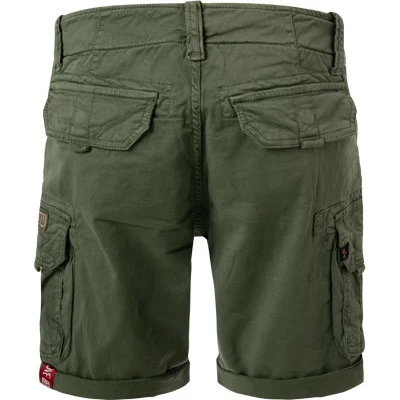Alpha Industries Cargoshorts, Slim Fit, Baumwolle, Grün – Bild 2